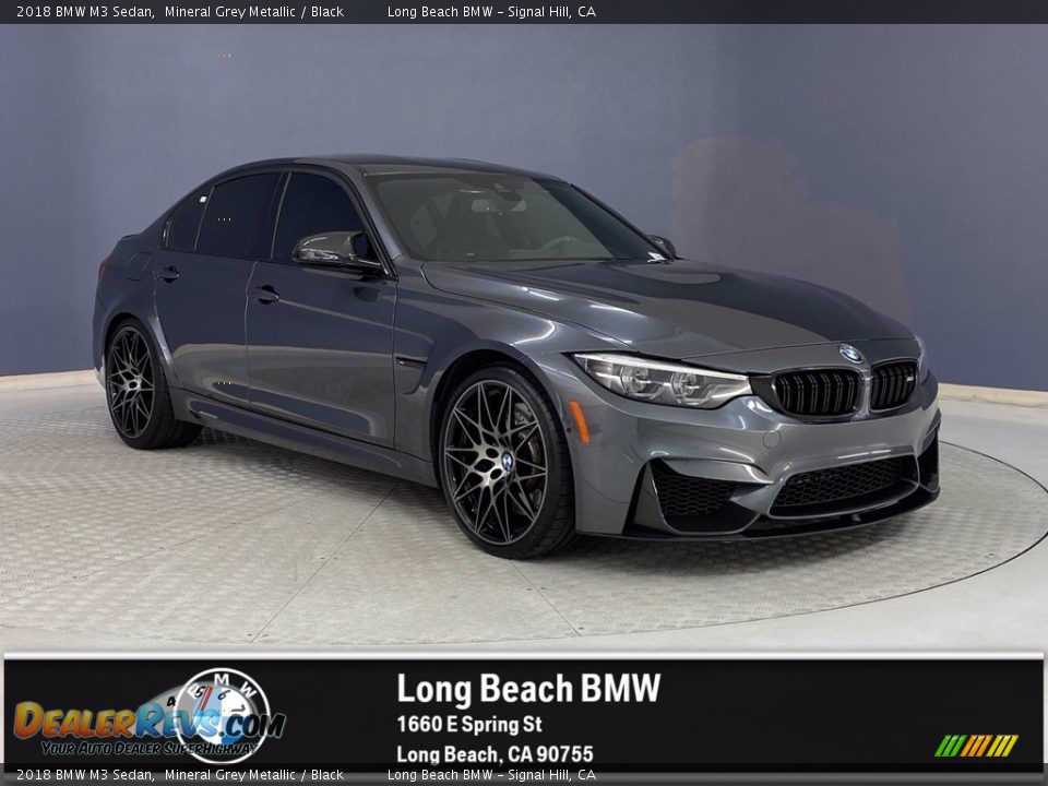 2018 BMW M3 Sedan Mineral Grey Metallic / Black Photo #1