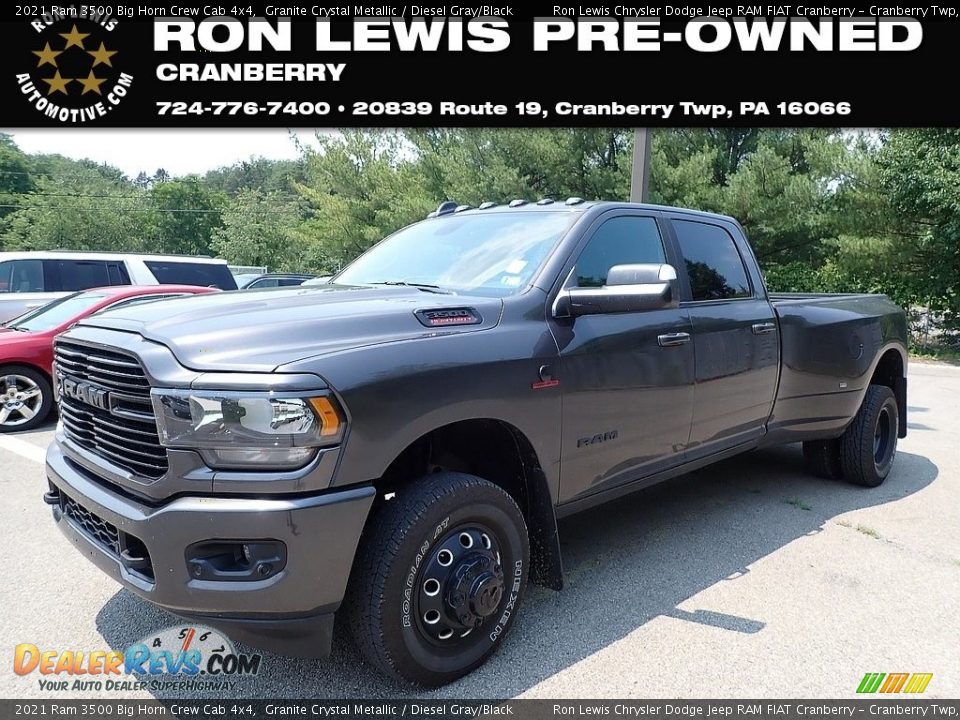 2021 Ram 3500 Big Horn Crew Cab 4x4 Granite Crystal Metallic / Diesel Gray/Black Photo #1