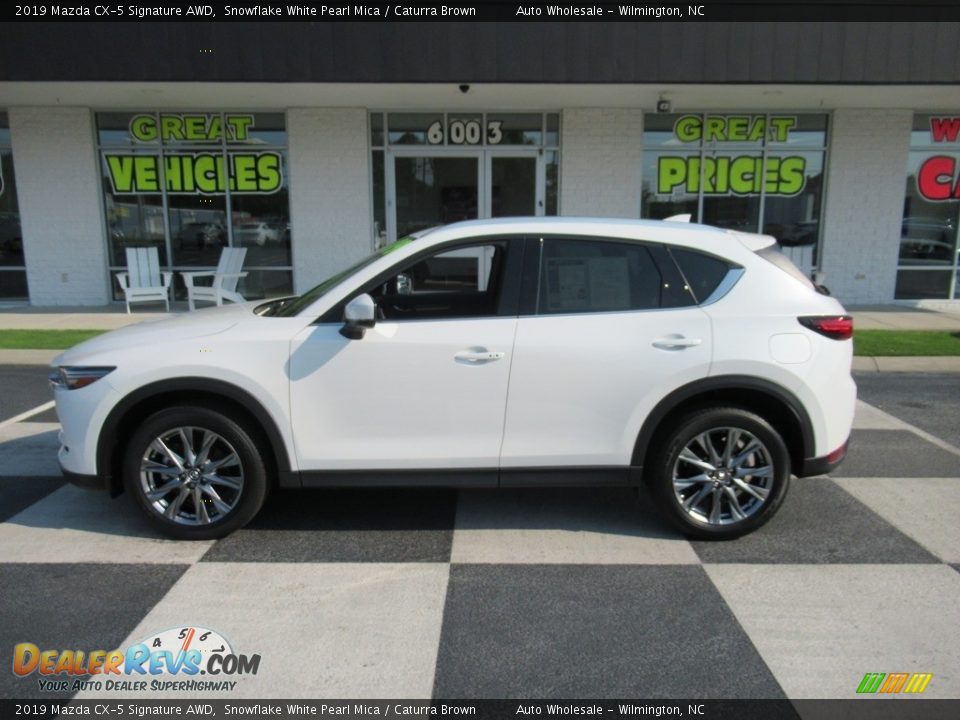 2019 Mazda CX-5 Signature AWD Snowflake White Pearl Mica / Caturra Brown Photo #1