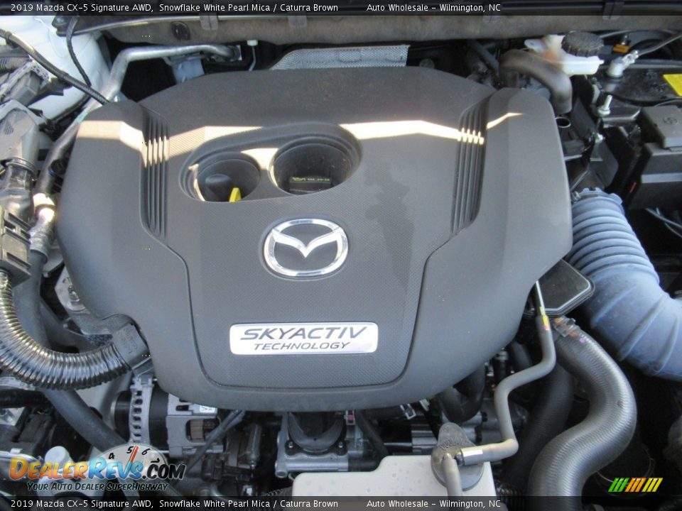2019 Mazda CX-5 Signature AWD Snowflake White Pearl Mica / Caturra Brown Photo #6