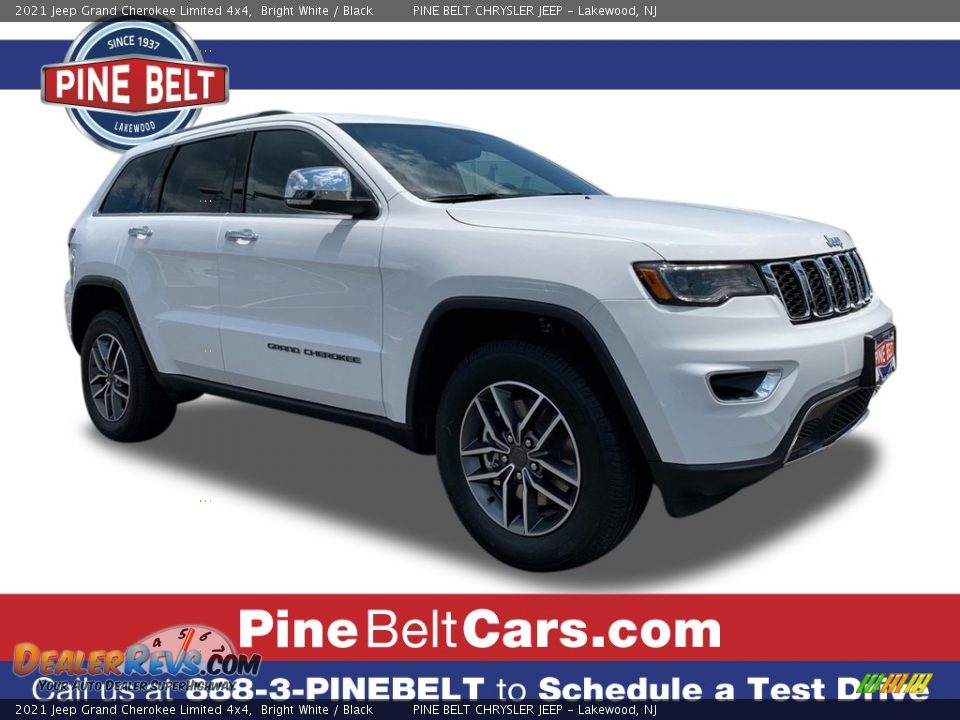 2021 Jeep Grand Cherokee Limited 4x4 Bright White / Black Photo #1