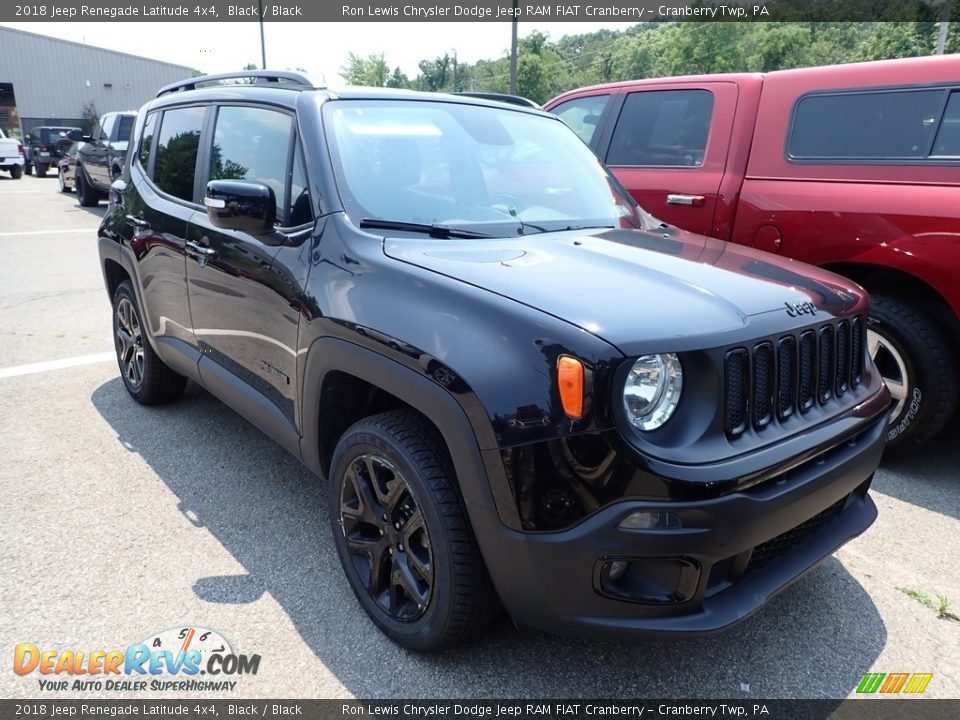 2018 Jeep Renegade Latitude 4x4 Black / Black Photo #2