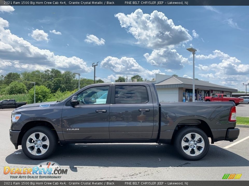 2021 Ram 1500 Big Horn Crew Cab 4x4 Granite Crystal Metallic / Black Photo #4