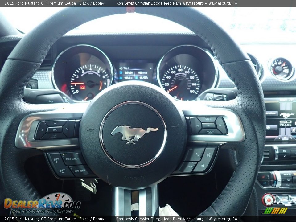 2015 Ford Mustang GT Premium Coupe Black / Ebony Photo #16