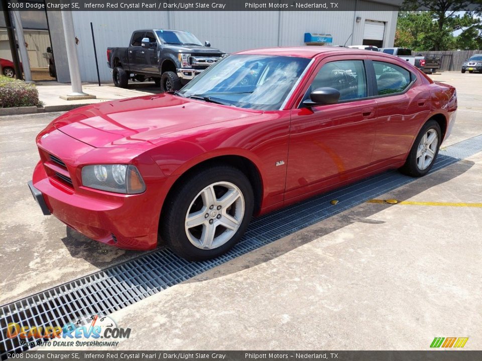 2008 Dodge Charger SE Inferno Red Crystal Pearl / Dark/Light Slate Gray Photo #3