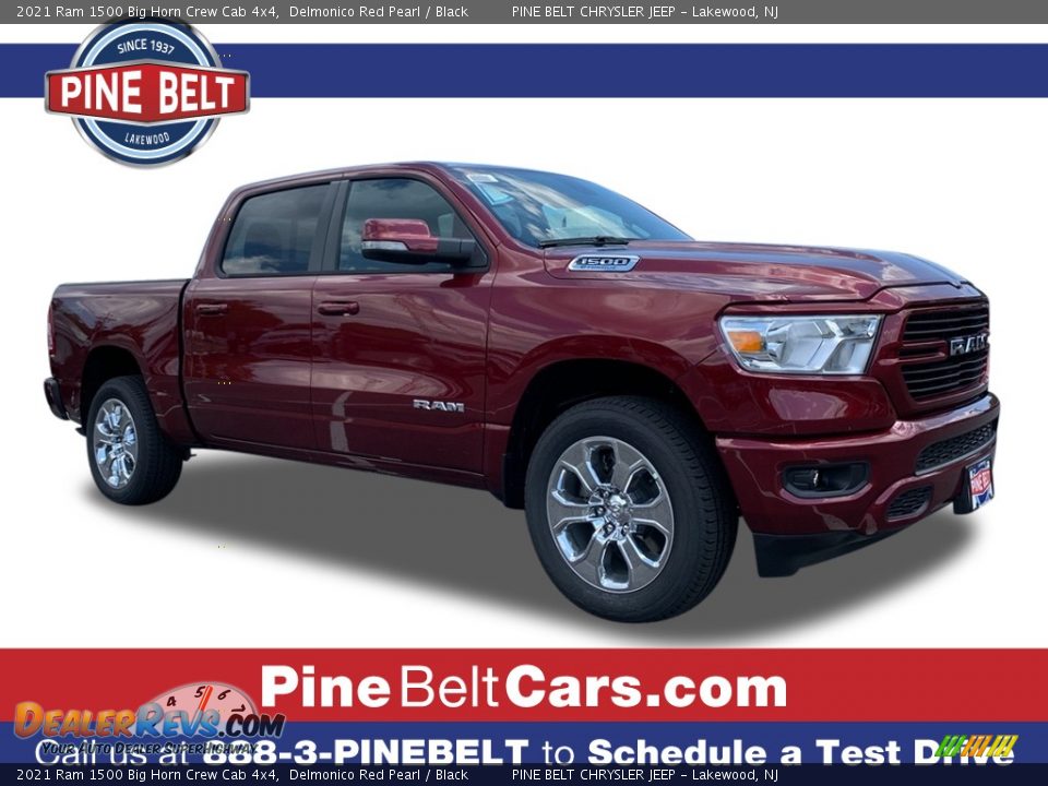 2021 Ram 1500 Big Horn Crew Cab 4x4 Delmonico Red Pearl / Black Photo #1