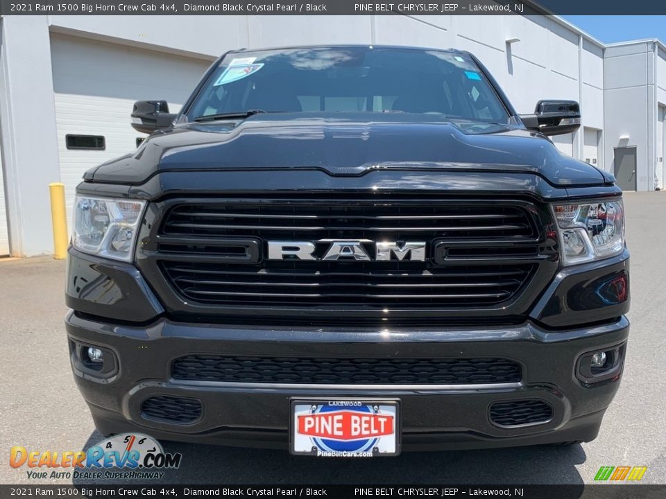 2021 Ram 1500 Big Horn Crew Cab 4x4 Diamond Black Crystal Pearl / Black Photo #3