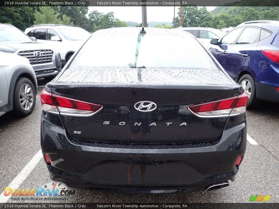 2018 Hyundai Sonata SE Phantom Black / Gray Photo #3