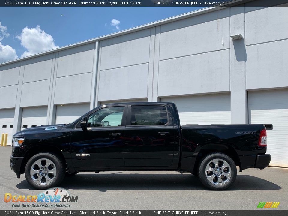 2021 Ram 1500 Big Horn Crew Cab 4x4 Diamond Black Crystal Pearl / Black Photo #4