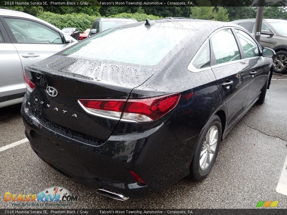 2018 Hyundai Sonata SE Phantom Black / Gray Photo #4