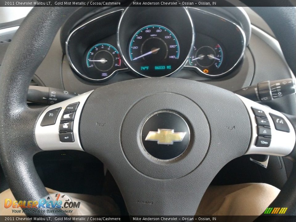 2011 Chevrolet Malibu LT Gold Mist Metallic / Cocoa/Cashmere Photo #20