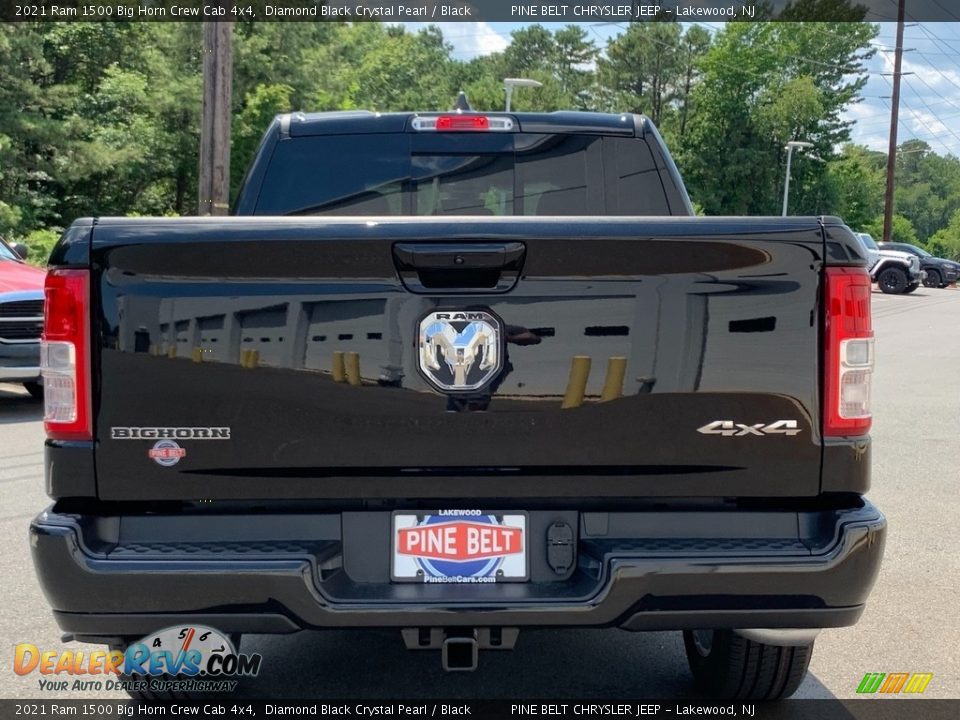 2021 Ram 1500 Big Horn Crew Cab 4x4 Diamond Black Crystal Pearl / Black Photo #7