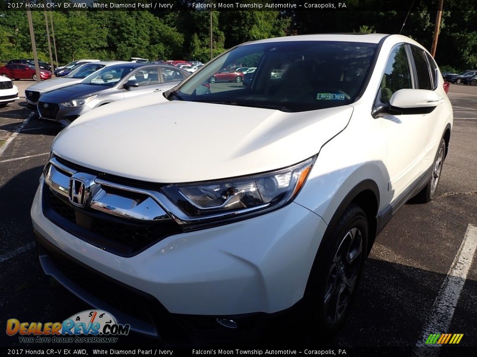 2017 Honda CR-V EX AWD White Diamond Pearl / Ivory Photo #1