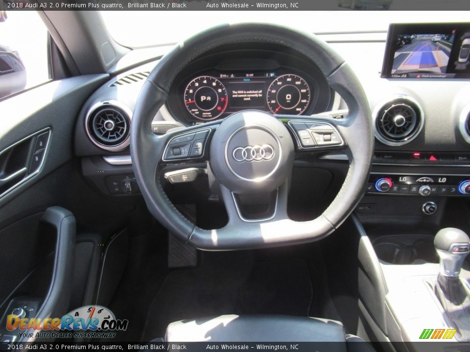 2018 Audi A3 2.0 Premium Plus quattro Brilliant Black / Black Photo #15