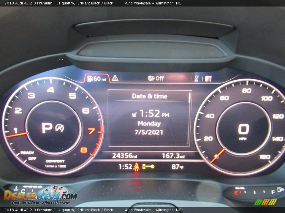 2018 Audi A3 2.0 Premium Plus quattro Brilliant Black / Black Photo #16