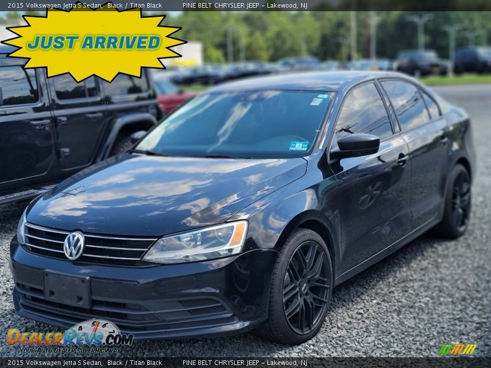 2015 Volkswagen Jetta S Sedan Black / Titan Black Photo #1