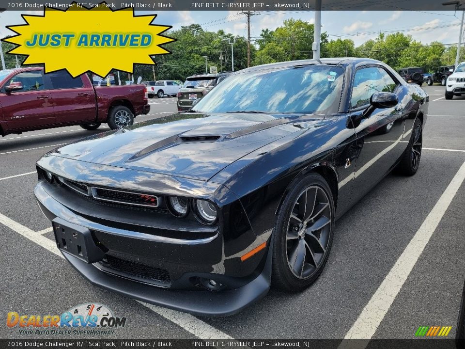 2016 Dodge Challenger R/T Scat Pack Pitch Black / Black Photo #1