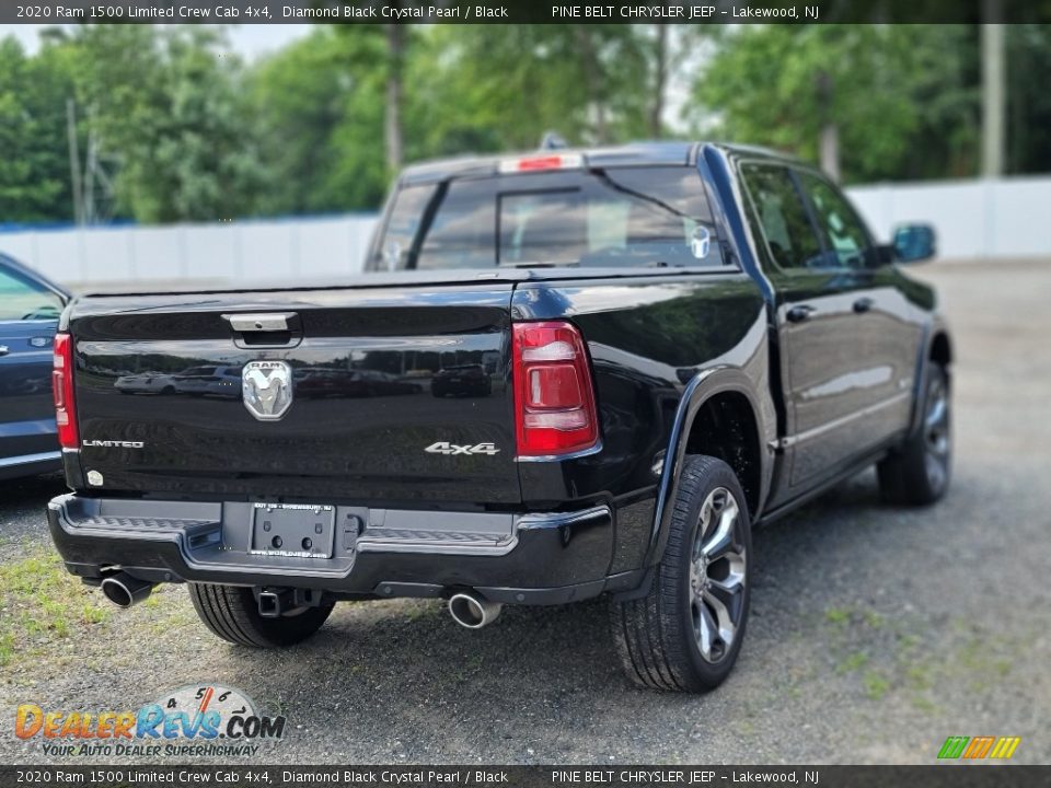 2020 Ram 1500 Limited Crew Cab 4x4 Diamond Black Crystal Pearl / Black Photo #3