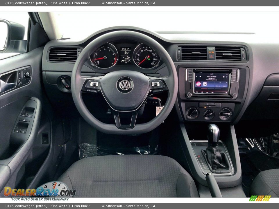 2016 Volkswagen Jetta S Pure White / Titan Black Photo #4