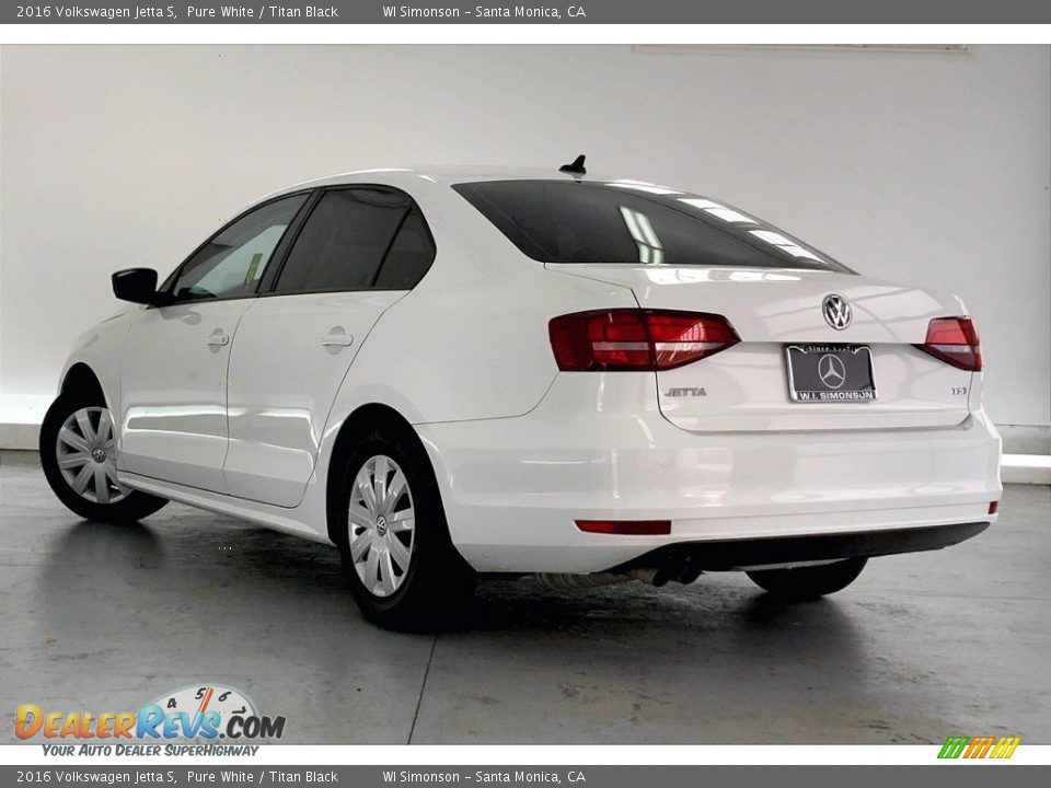 2016 Volkswagen Jetta S Pure White / Titan Black Photo #10