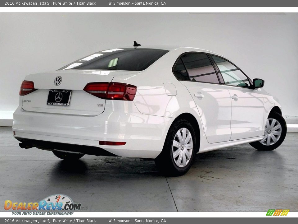 2016 Volkswagen Jetta S Pure White / Titan Black Photo #13