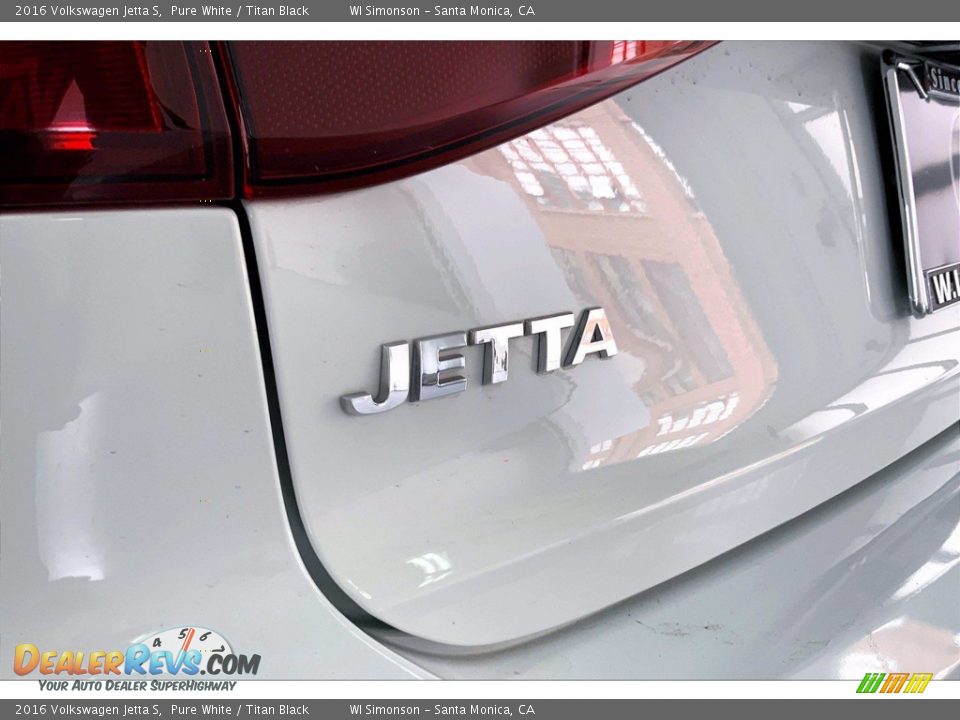 2016 Volkswagen Jetta S Pure White / Titan Black Photo #30