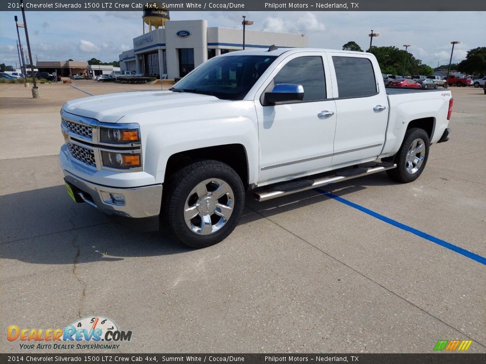 2014 Chevrolet Silverado 1500 LTZ Crew Cab 4x4 Summit White / Cocoa/Dune Photo #3