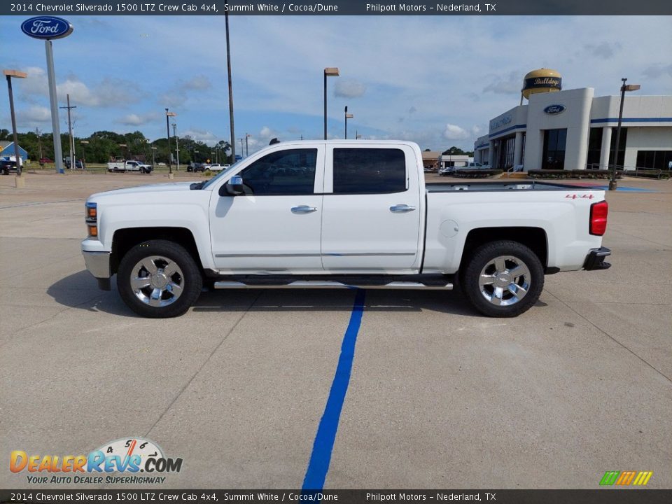 2014 Chevrolet Silverado 1500 LTZ Crew Cab 4x4 Summit White / Cocoa/Dune Photo #4