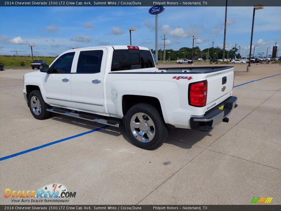 2014 Chevrolet Silverado 1500 LTZ Crew Cab 4x4 Summit White / Cocoa/Dune Photo #5