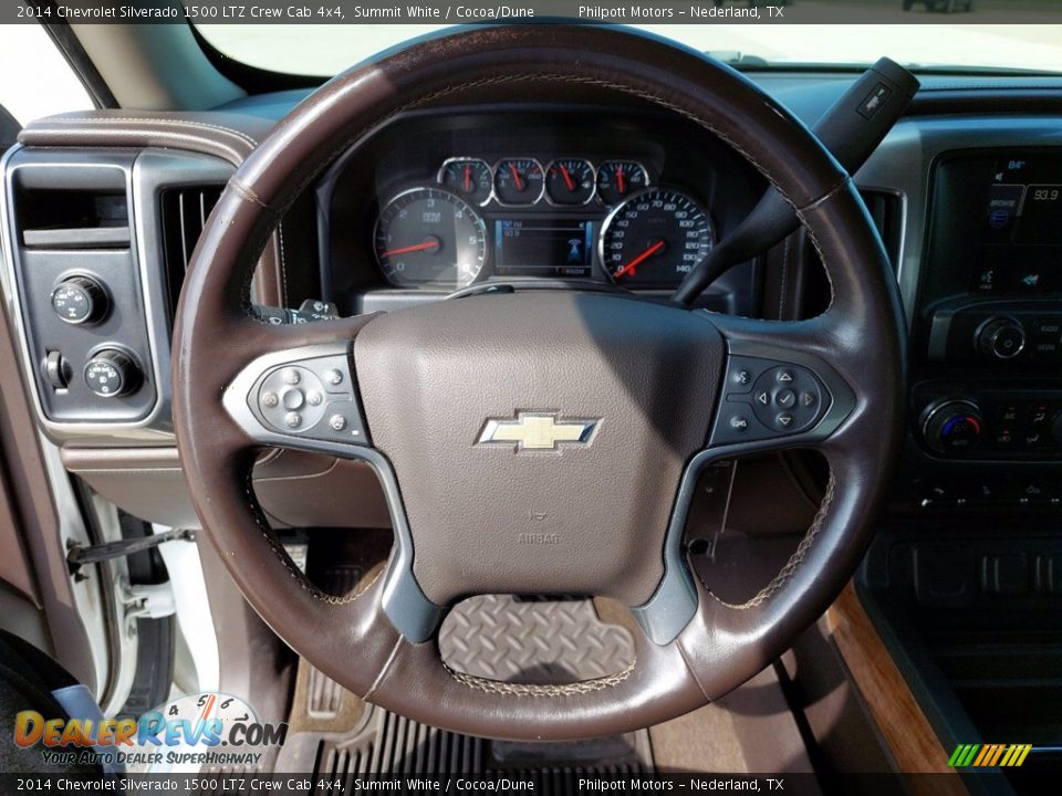 2014 Chevrolet Silverado 1500 LTZ Crew Cab 4x4 Summit White / Cocoa/Dune Photo #15