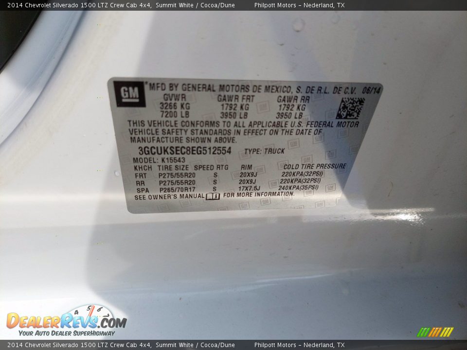 2014 Chevrolet Silverado 1500 LTZ Crew Cab 4x4 Summit White / Cocoa/Dune Photo #32
