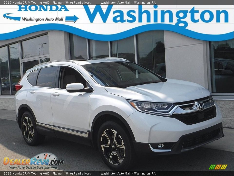 2019 Honda CR-V Touring AWD Platinum White Pearl / Ivory Photo #1