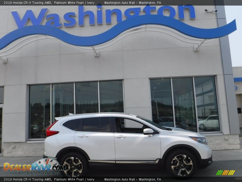 2019 Honda CR-V Touring AWD Platinum White Pearl / Ivory Photo #2