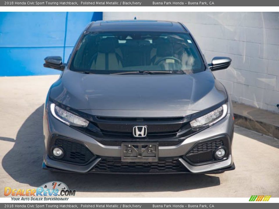 2018 Honda Civic Sport Touring Hatchback Polished Metal Metallic / Black/Ivory Photo #7