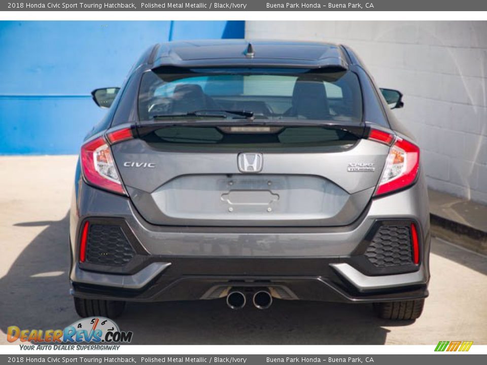 2018 Honda Civic Sport Touring Hatchback Polished Metal Metallic / Black/Ivory Photo #9
