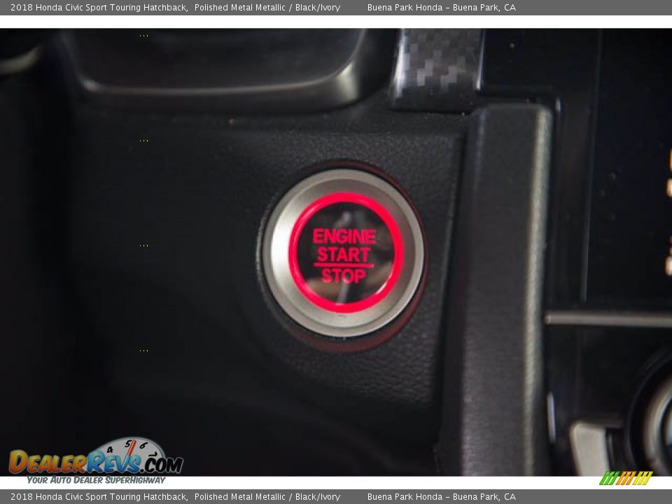 2018 Honda Civic Sport Touring Hatchback Polished Metal Metallic / Black/Ivory Photo #16