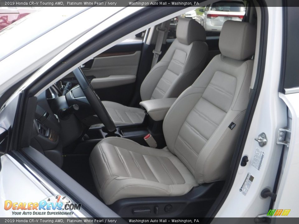 2019 Honda CR-V Touring AWD Platinum White Pearl / Ivory Photo #17