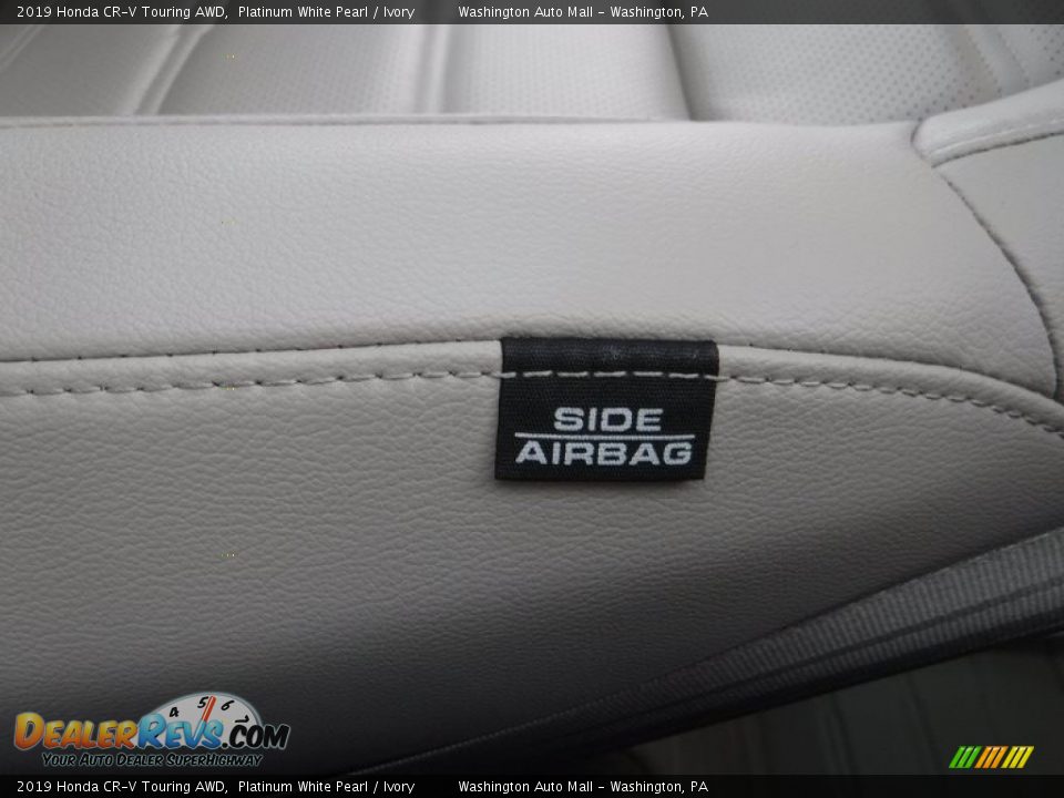 2019 Honda CR-V Touring AWD Platinum White Pearl / Ivory Photo #18