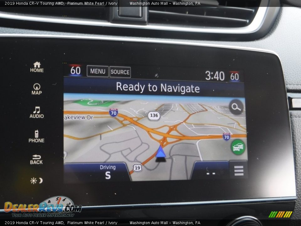 2019 Honda CR-V Touring AWD Platinum White Pearl / Ivory Photo #20