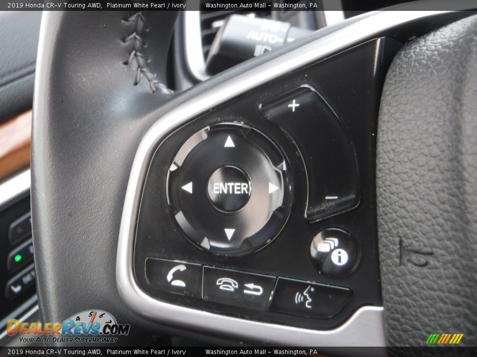 2019 Honda CR-V Touring AWD Platinum White Pearl / Ivory Photo #24
