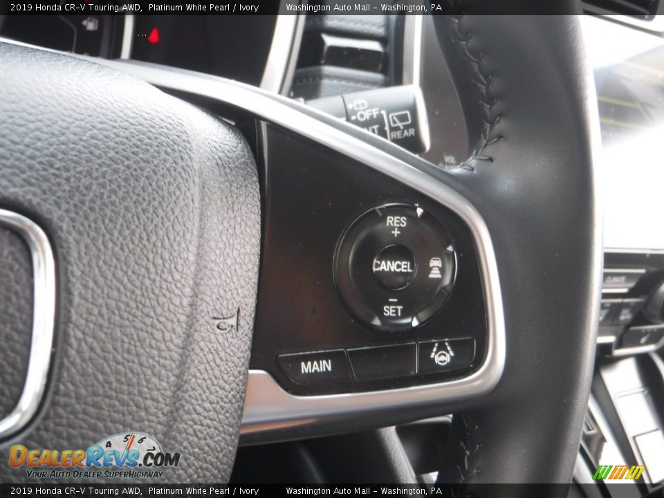2019 Honda CR-V Touring AWD Platinum White Pearl / Ivory Photo #25