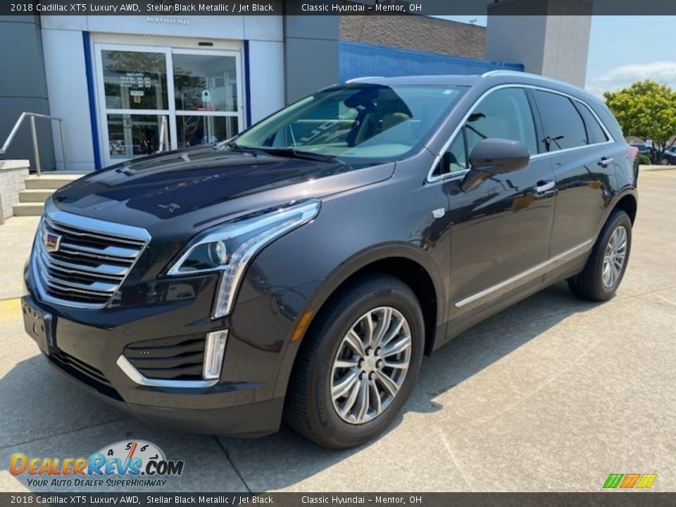 2018 Cadillac XT5 Luxury AWD Stellar Black Metallic / Jet Black Photo #1