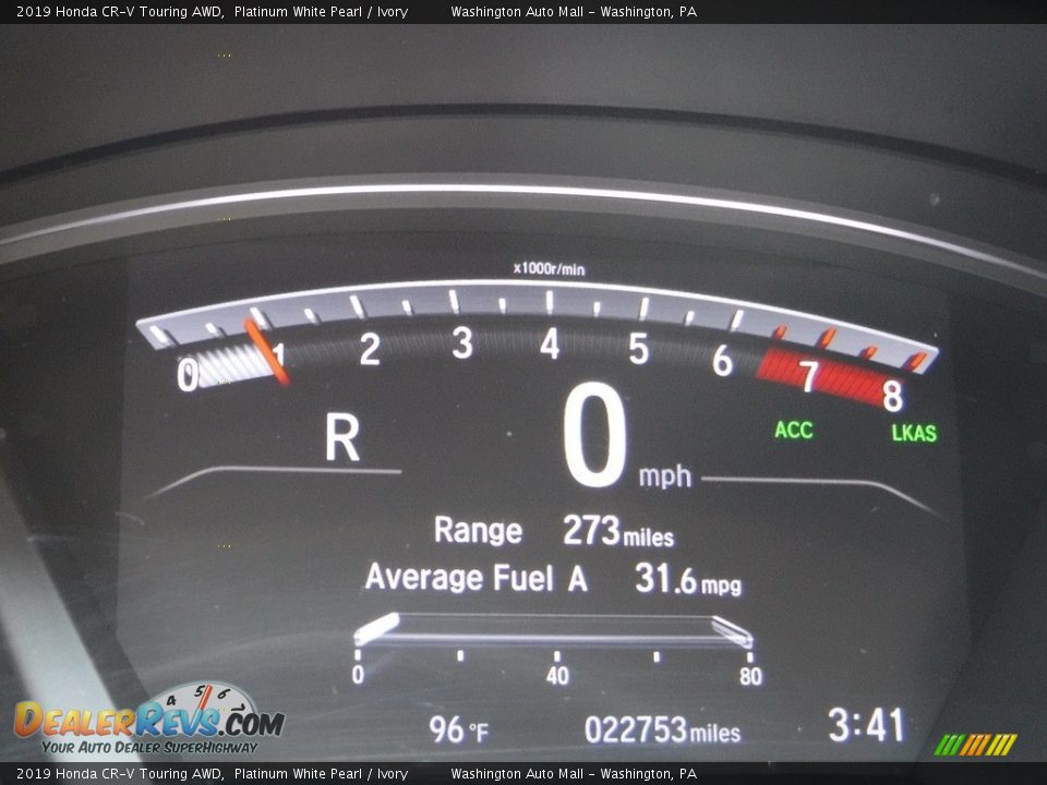 2019 Honda CR-V Touring AWD Platinum White Pearl / Ivory Photo #34