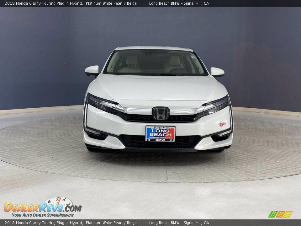 2018 Honda Clarity Touring Plug In Hybrid Platinum White Pearl / Beige Photo #2