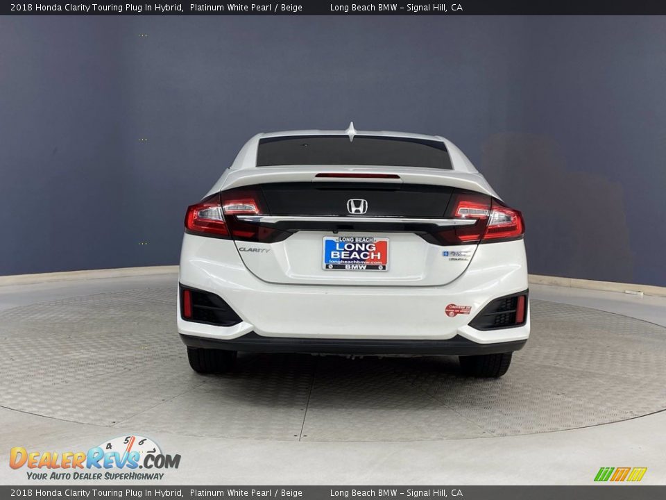 2018 Honda Clarity Touring Plug In Hybrid Platinum White Pearl / Beige Photo #4