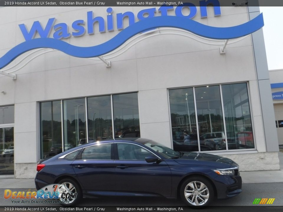 2019 Honda Accord LX Sedan Obsidian Blue Pearl / Gray Photo #2