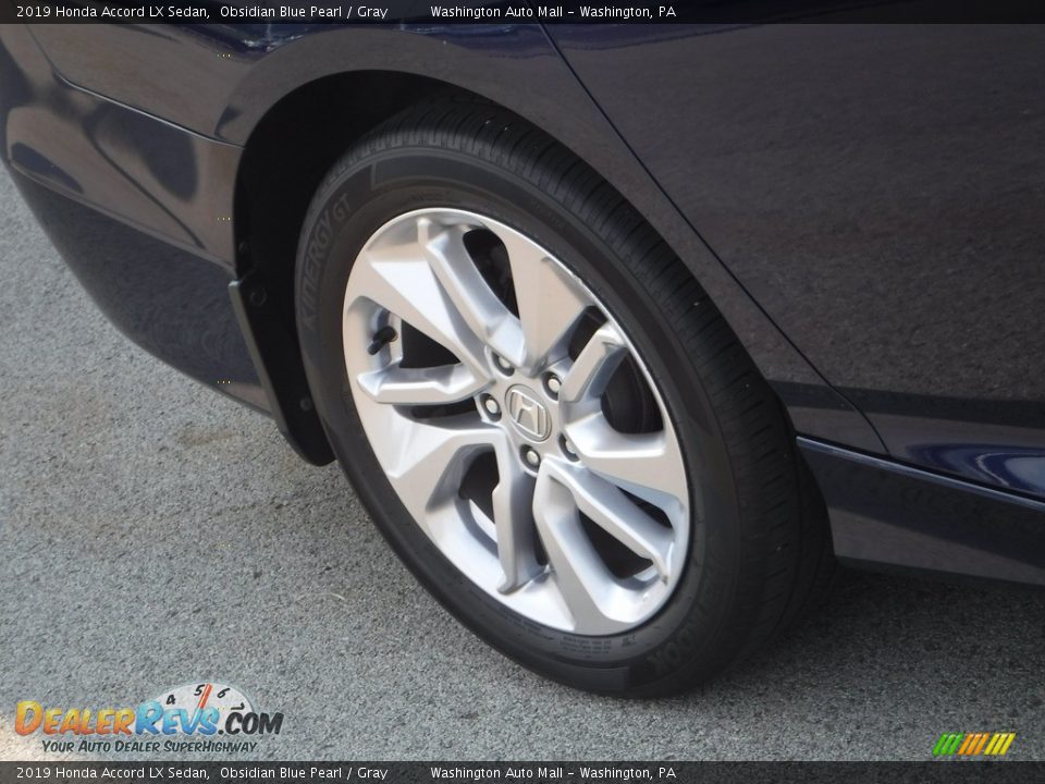 2019 Honda Accord LX Sedan Obsidian Blue Pearl / Gray Photo #3