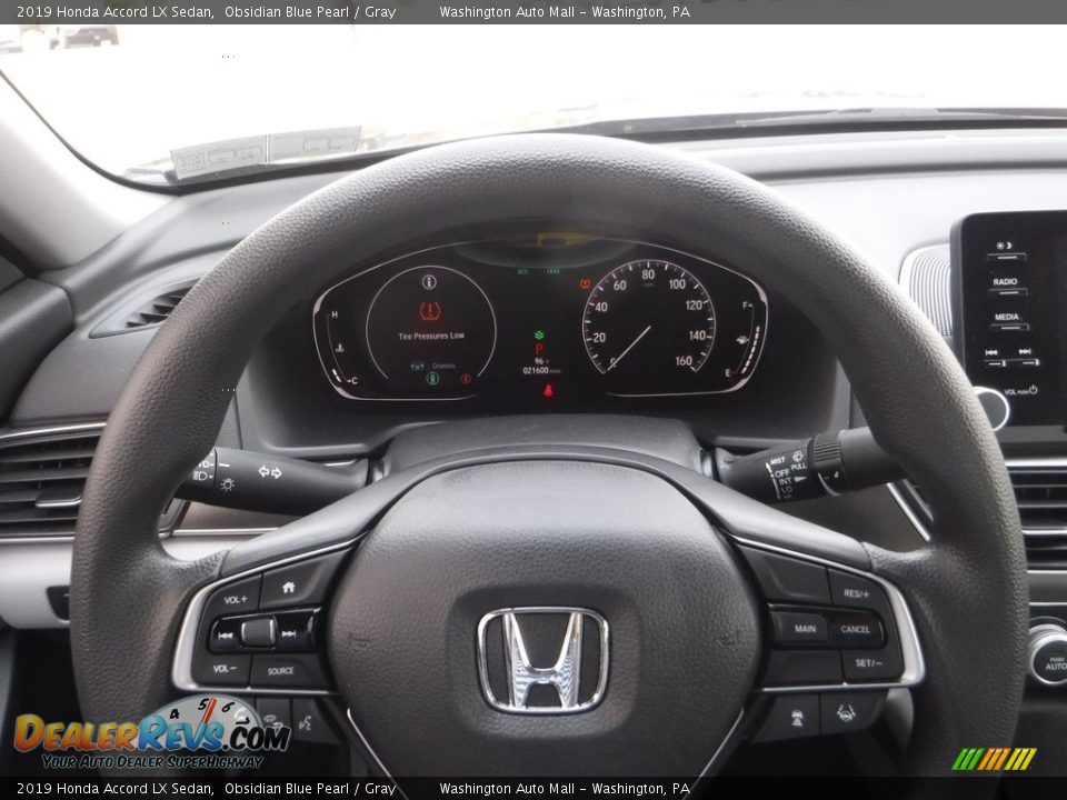 2019 Honda Accord LX Sedan Obsidian Blue Pearl / Gray Photo #17