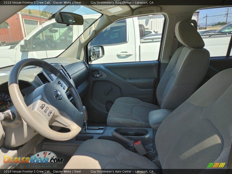 2019 Nissan Frontier S Crew Cab Glacier White / Steel Photo #6