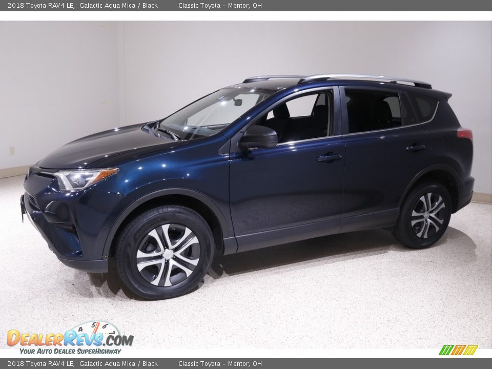 2018 Toyota RAV4 LE Galactic Aqua Mica / Black Photo #3